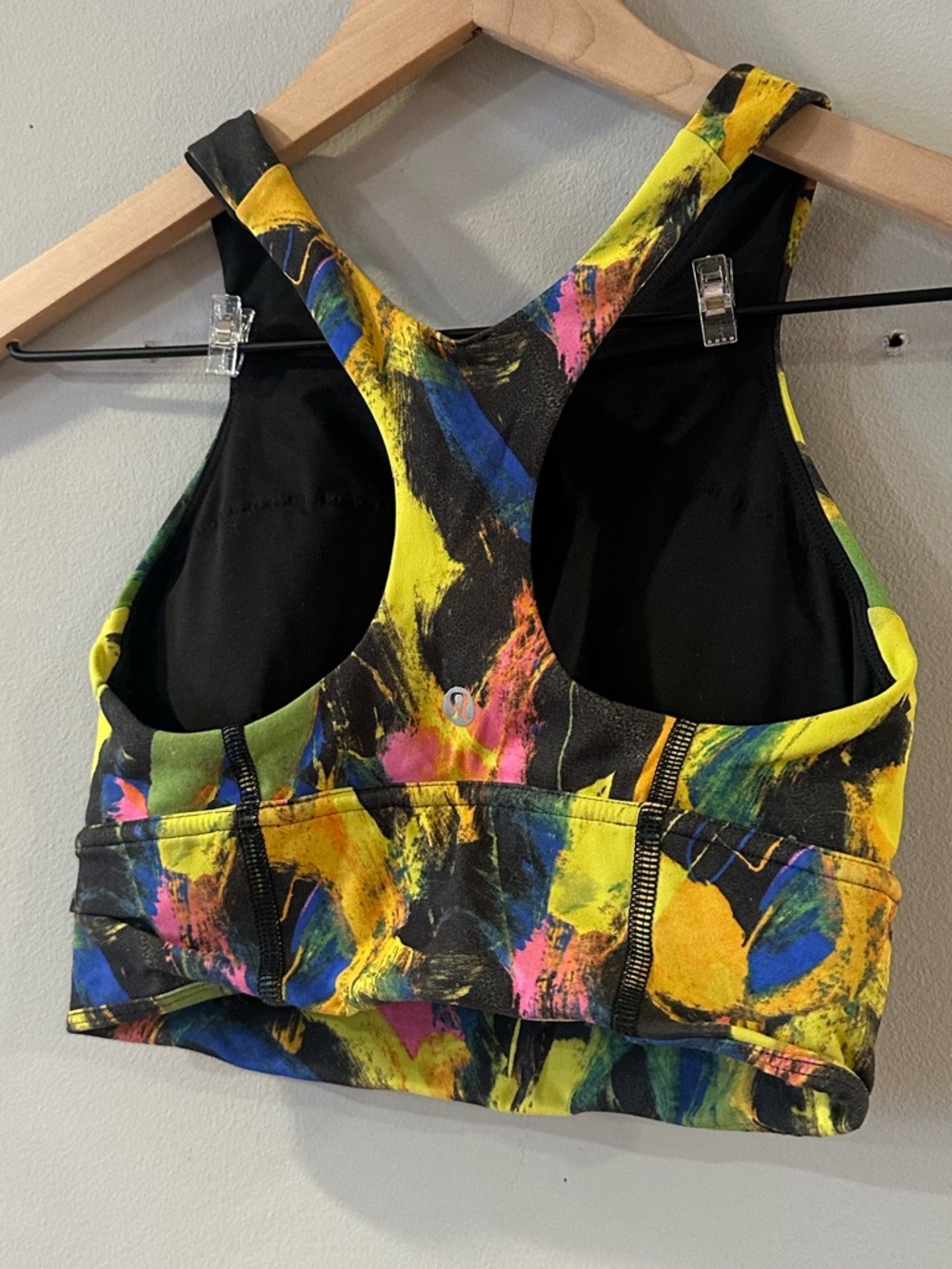 Lululemon Matching Set! Wunder Train Longline Bra & Shorts - Black Multi - Picture 3 of 9